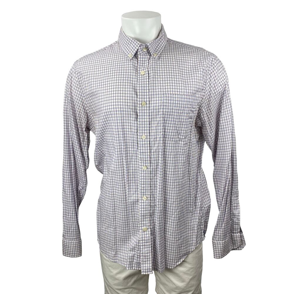Banana Republic Men's Plaid Check Collared Long Sleeve Button Down Shirt Top L